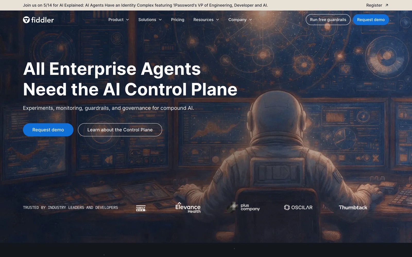 Fiddler.ai Agentic Observability — Agentic Dashboard pattern (from the vendor's site)