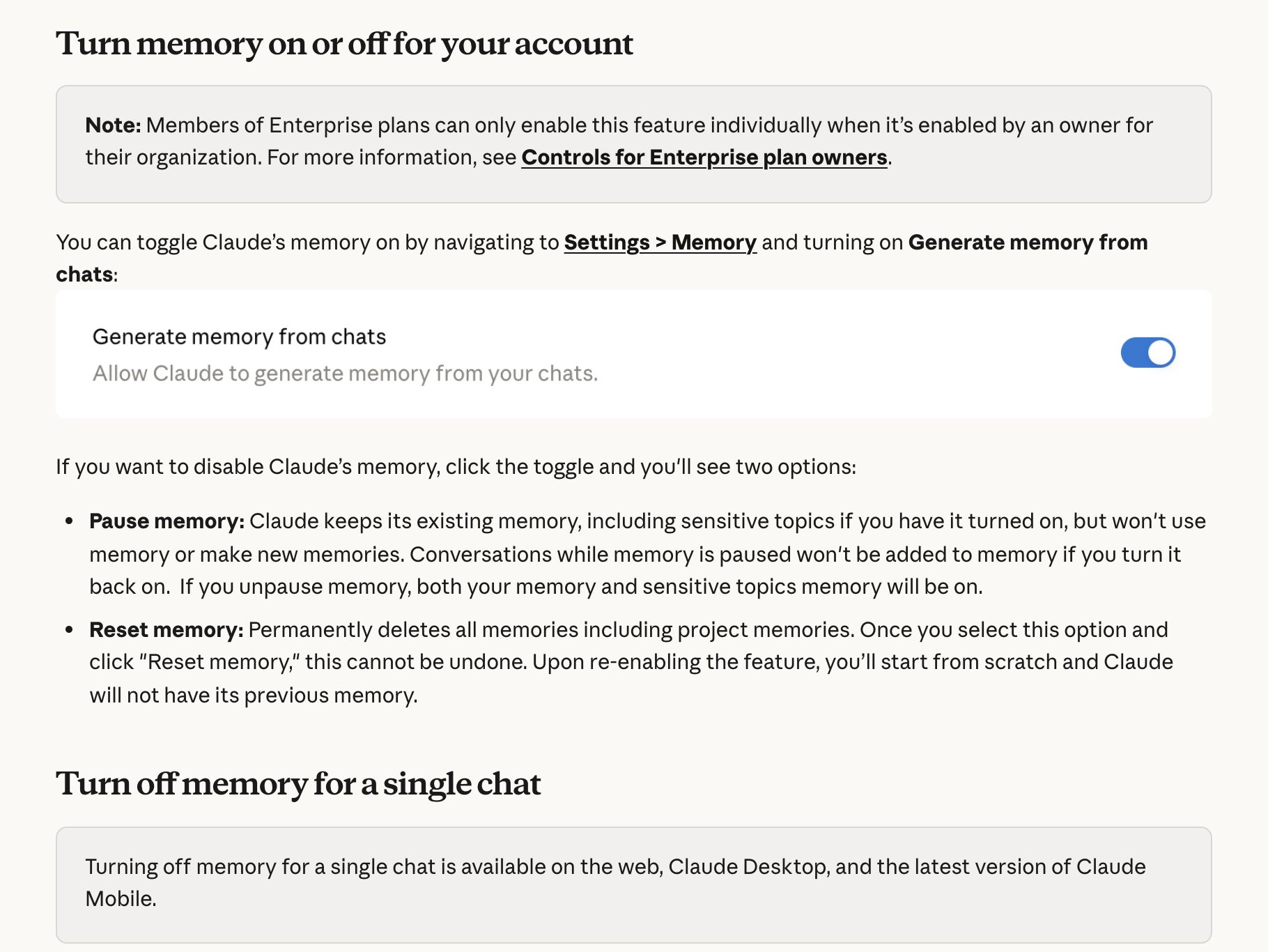 Claude Memory — AI Memory pattern (from the vendor's site)