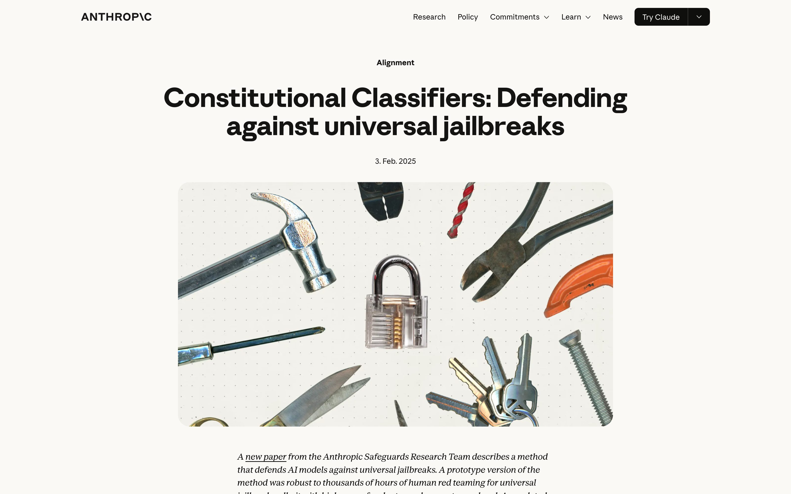 Anthropic · Constitutional Classifiers — Authority Gradient pattern (from the vendor's site)