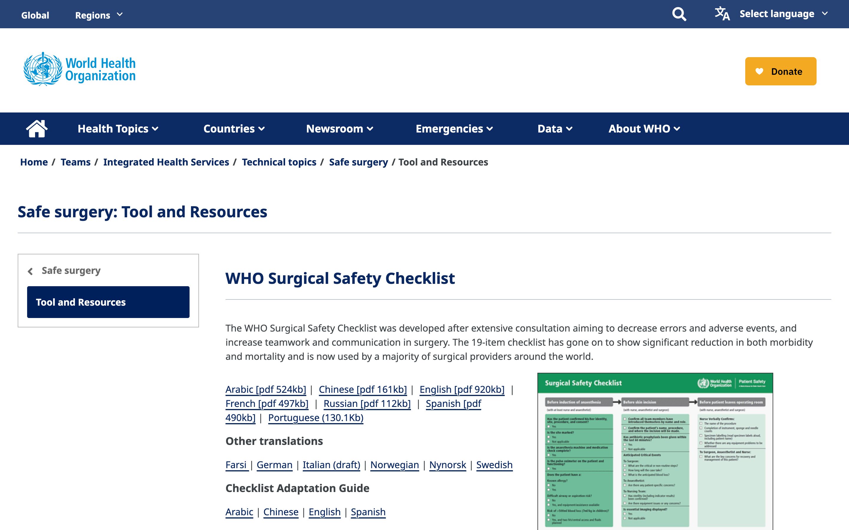 WHO · Surgical Safety Checklist — Authority Gradient pattern