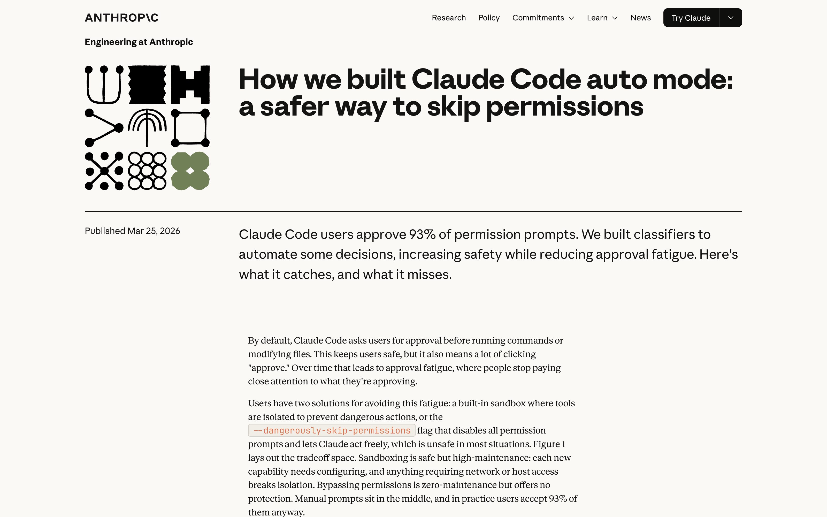 Anthropic · Claude Code permission prompts — Cognitive Friction pattern (from the vendor's site)