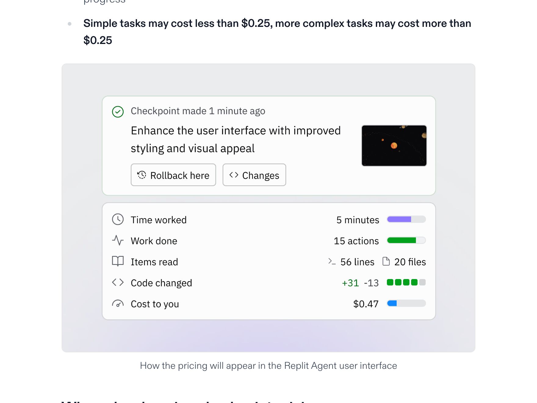 Replit Effort-Based Pricing — compute-budget pattern in use (from the vendor's site)
