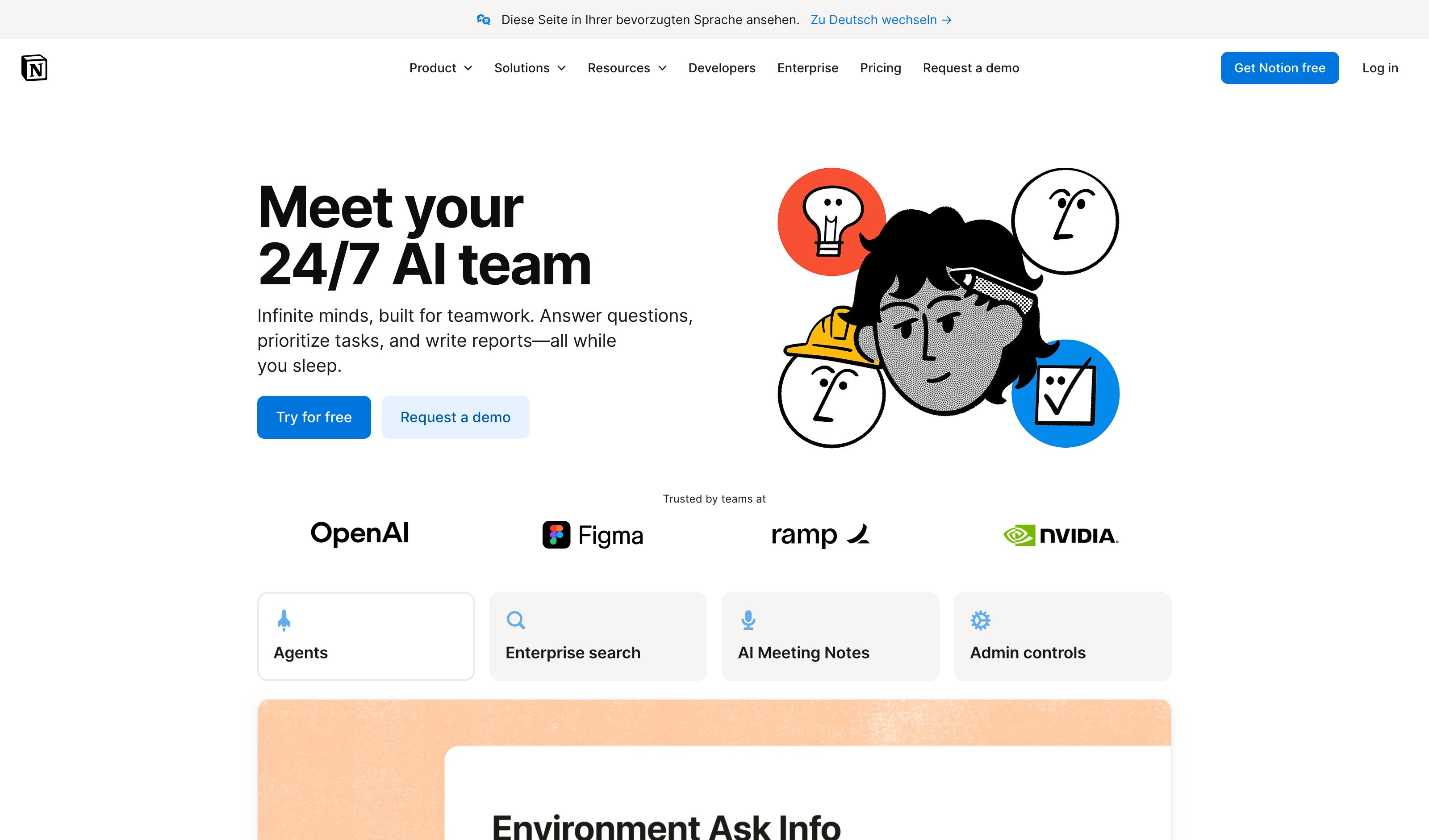 Notion AI overlay — Contextual Overlay pattern (from the vendor's site)