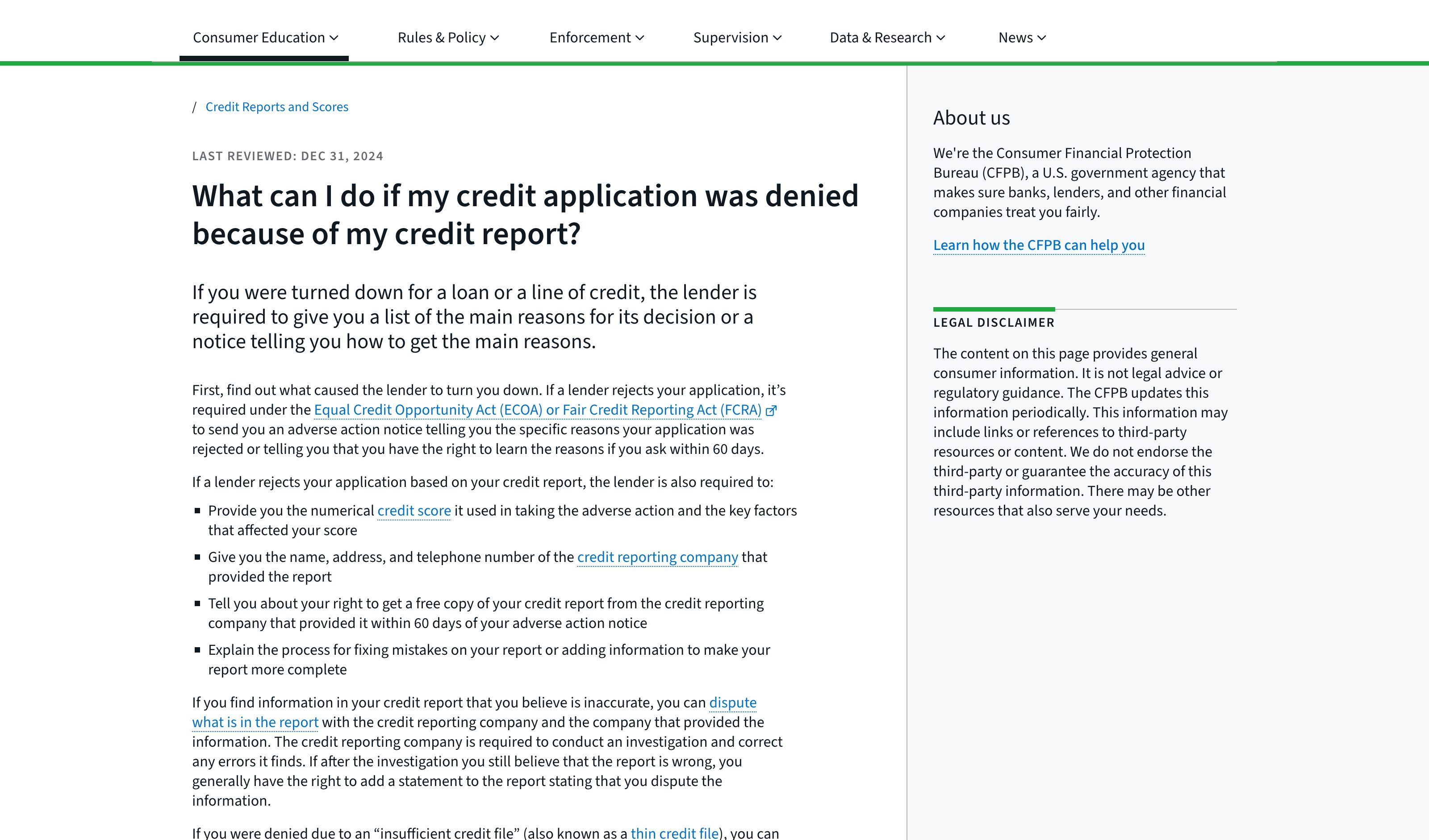 Adverse-action reason codes — counterfactual-probe pattern in use
