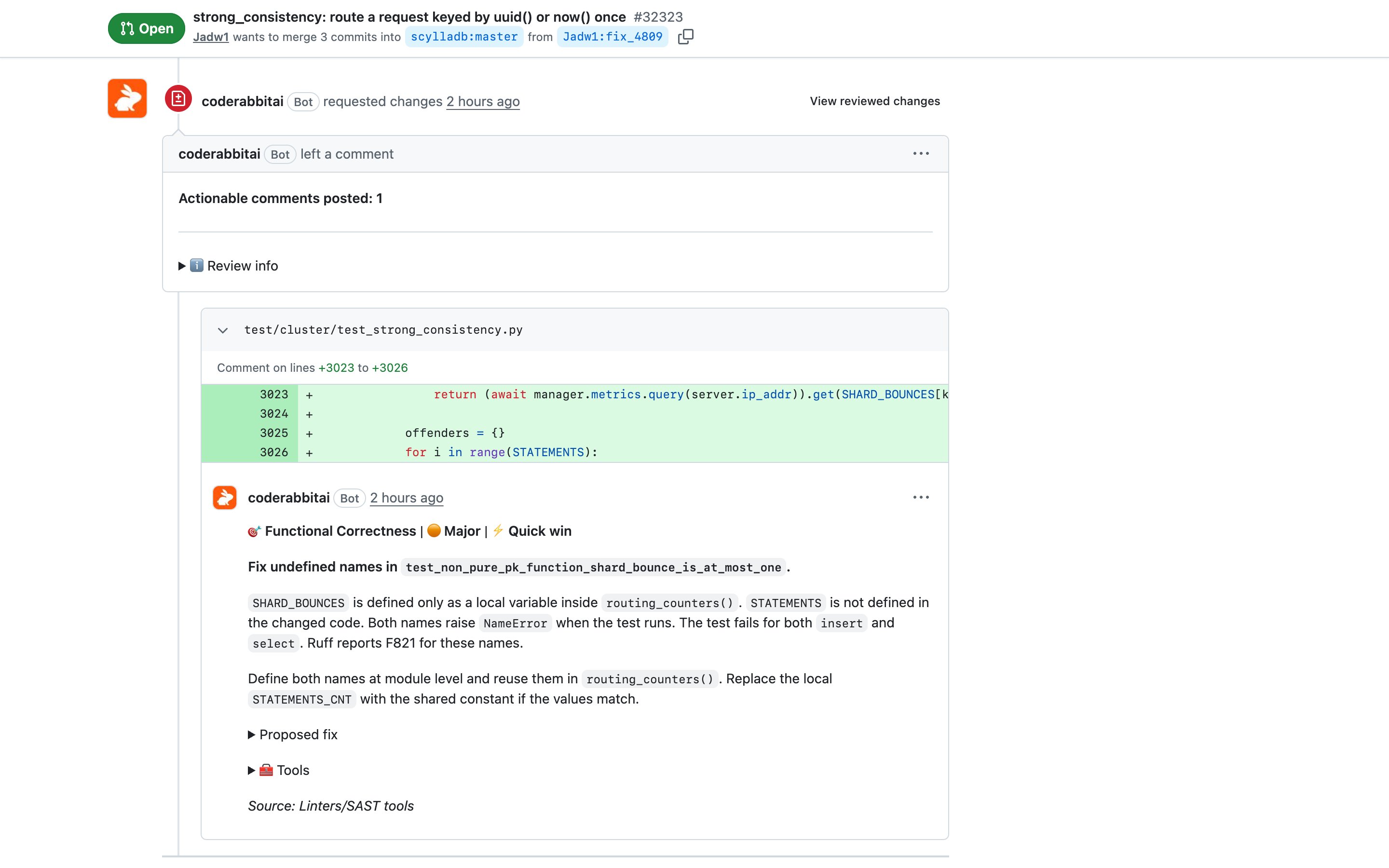 CodeRabbit · Request changes workflow — Critic Gate pattern