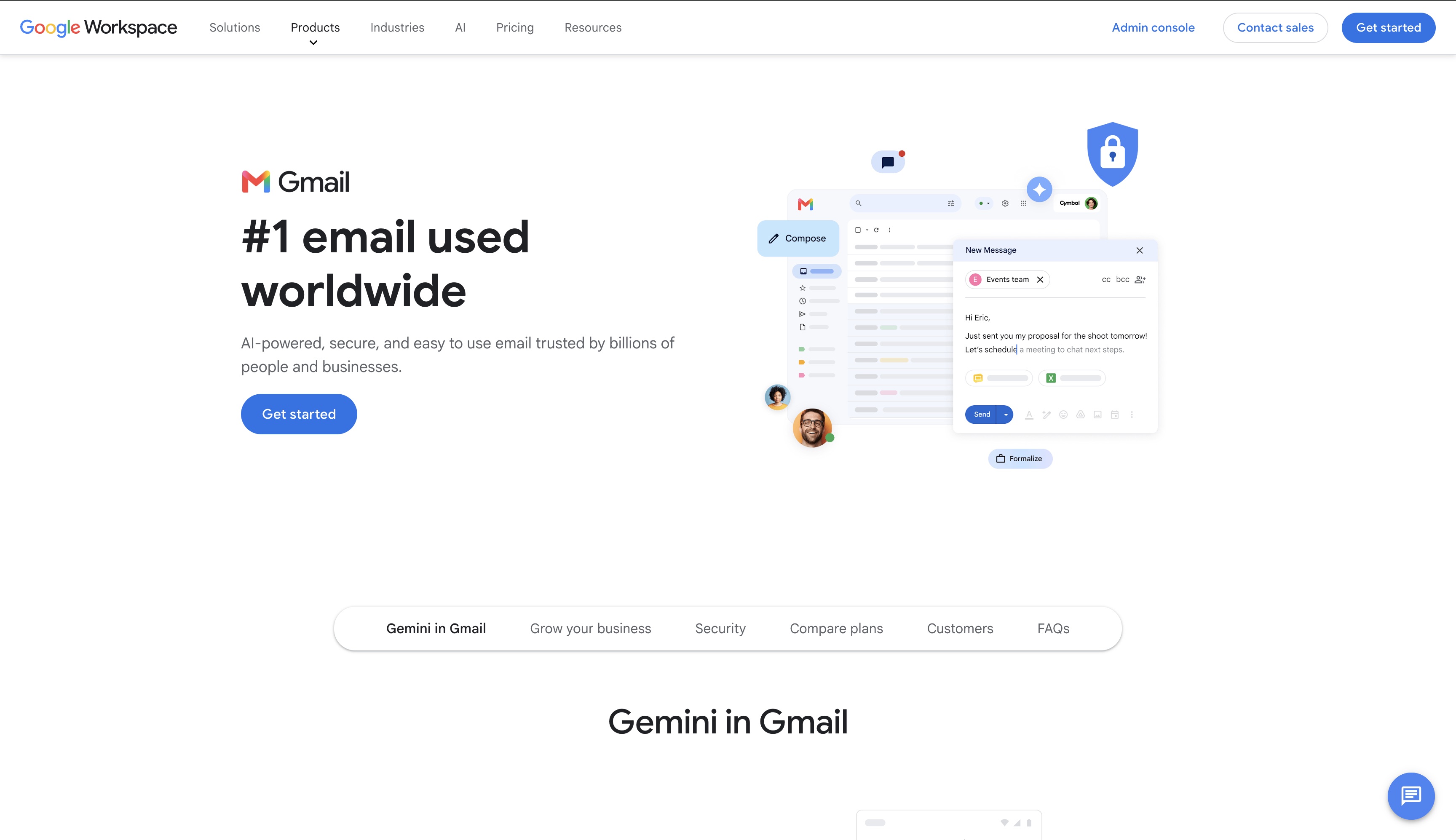 Gmail Smart Compose — ghost-text pattern in use (from the vendor's site)