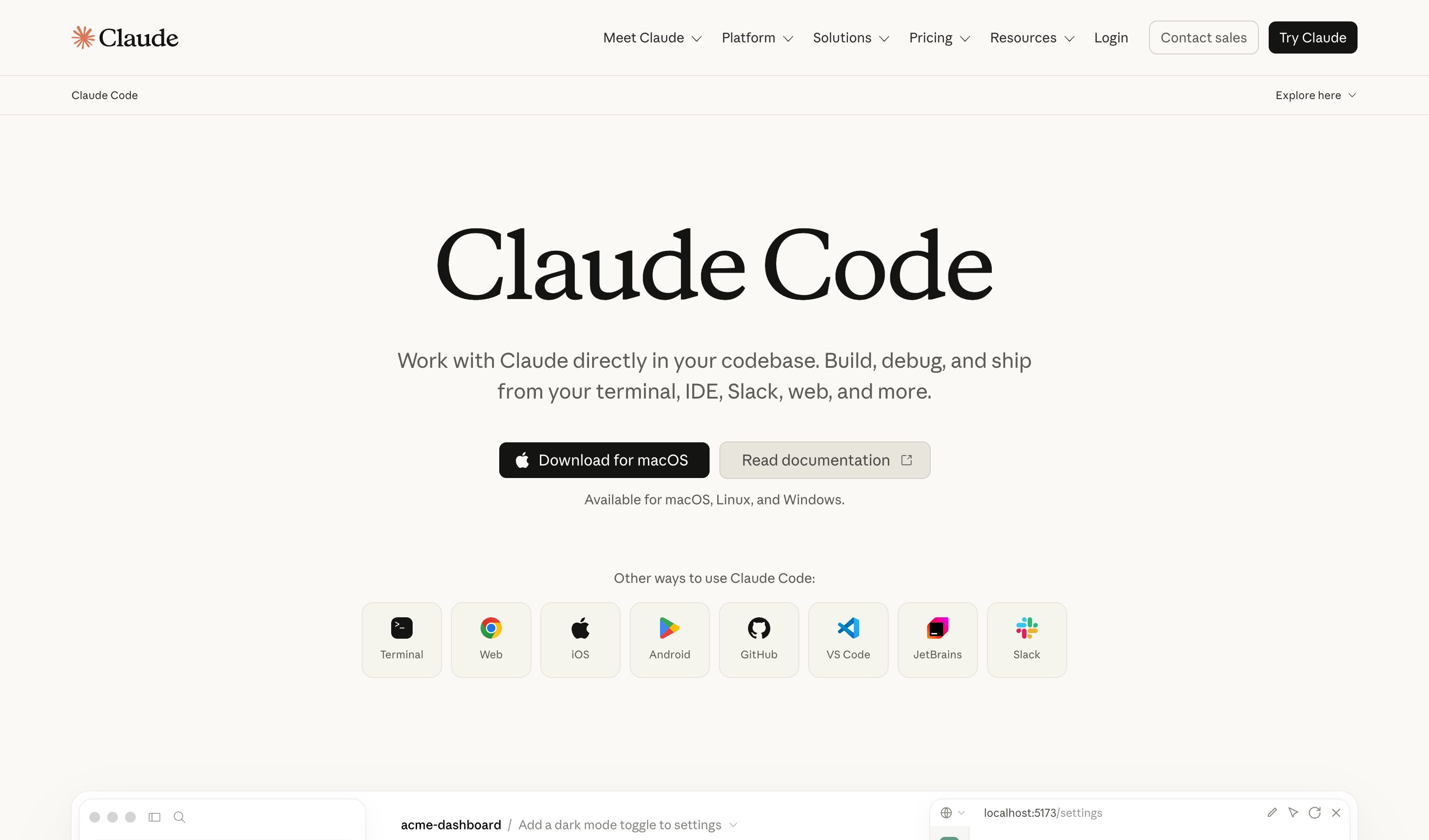 Claude Code Plan Mode — intent-preview pattern in use (from the vendor's site)