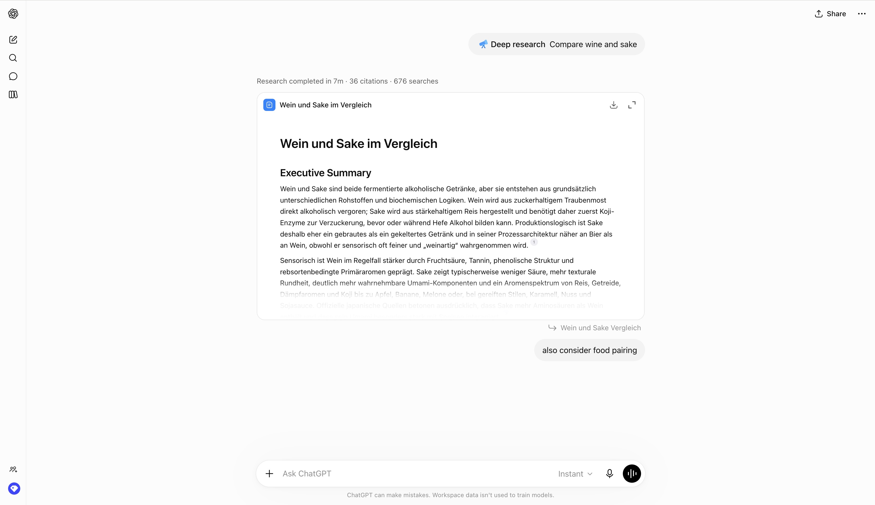 ChatGPT Deep Research — output-skeleton pattern in use