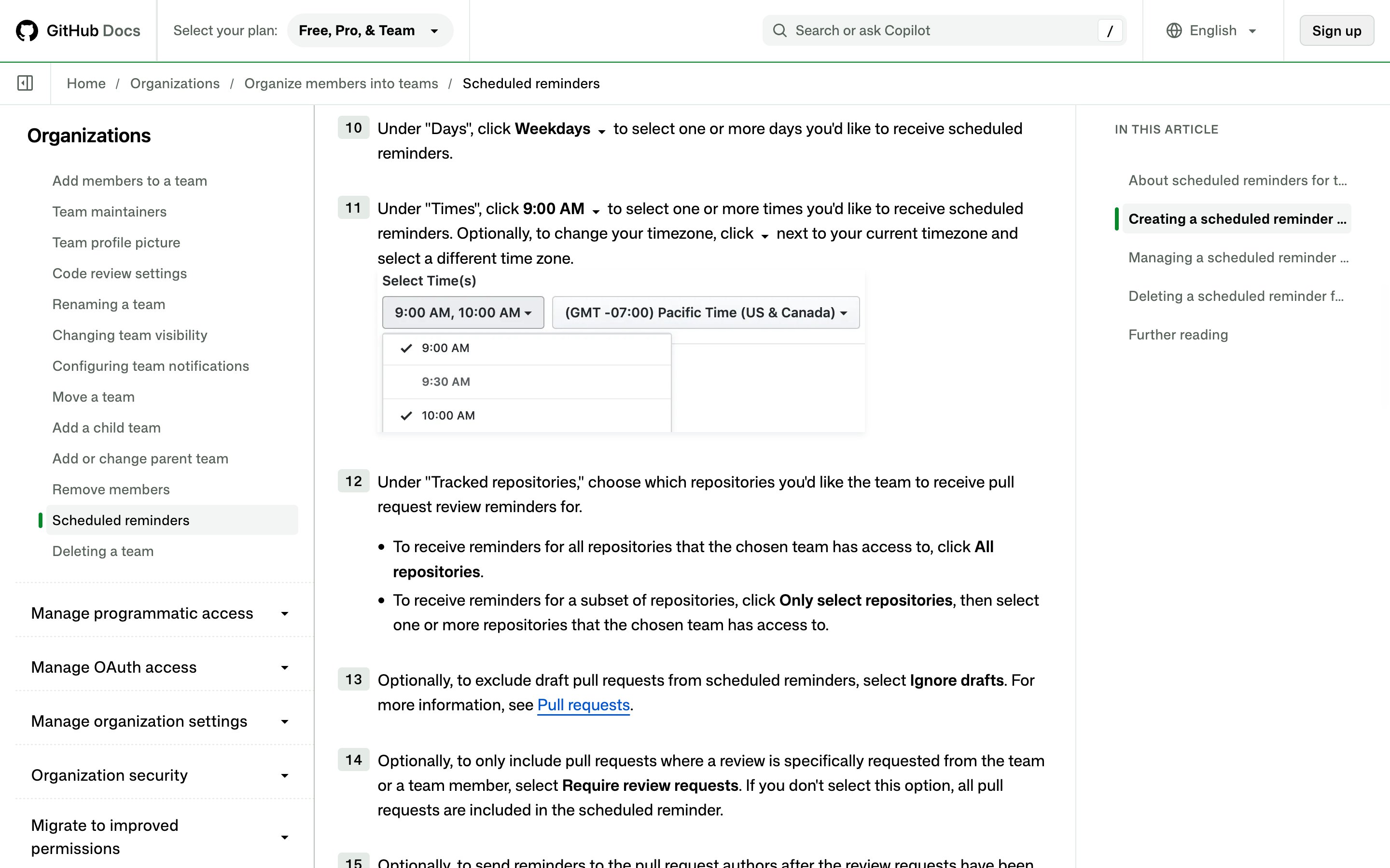 GitHub · Scheduled reminders — oversight-rhythm pattern in use (from the vendor's site)