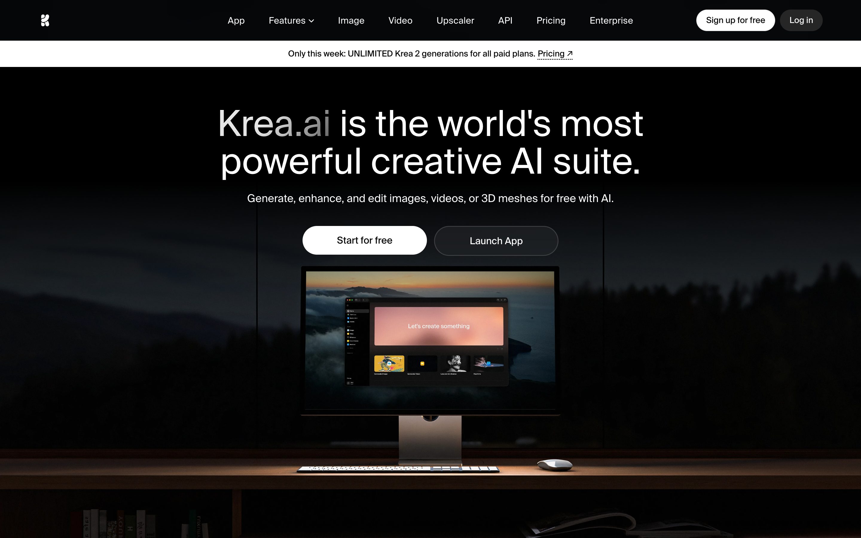Krea AI — Progressive Disclosure pattern (from the vendor's site)