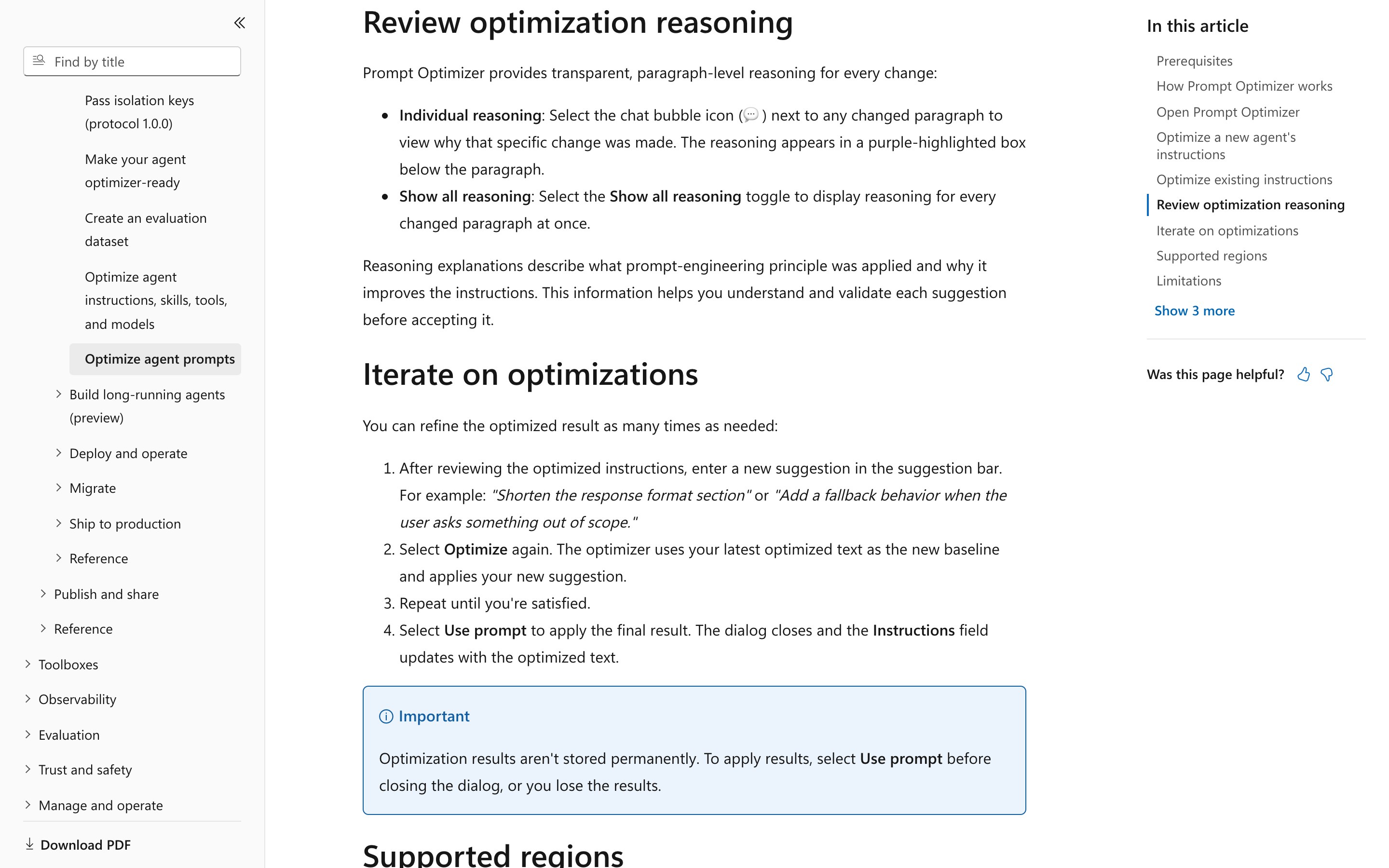 Microsoft Foundry · Prompt Optimizer — Prompt Enhancer pattern (from the vendor's site)