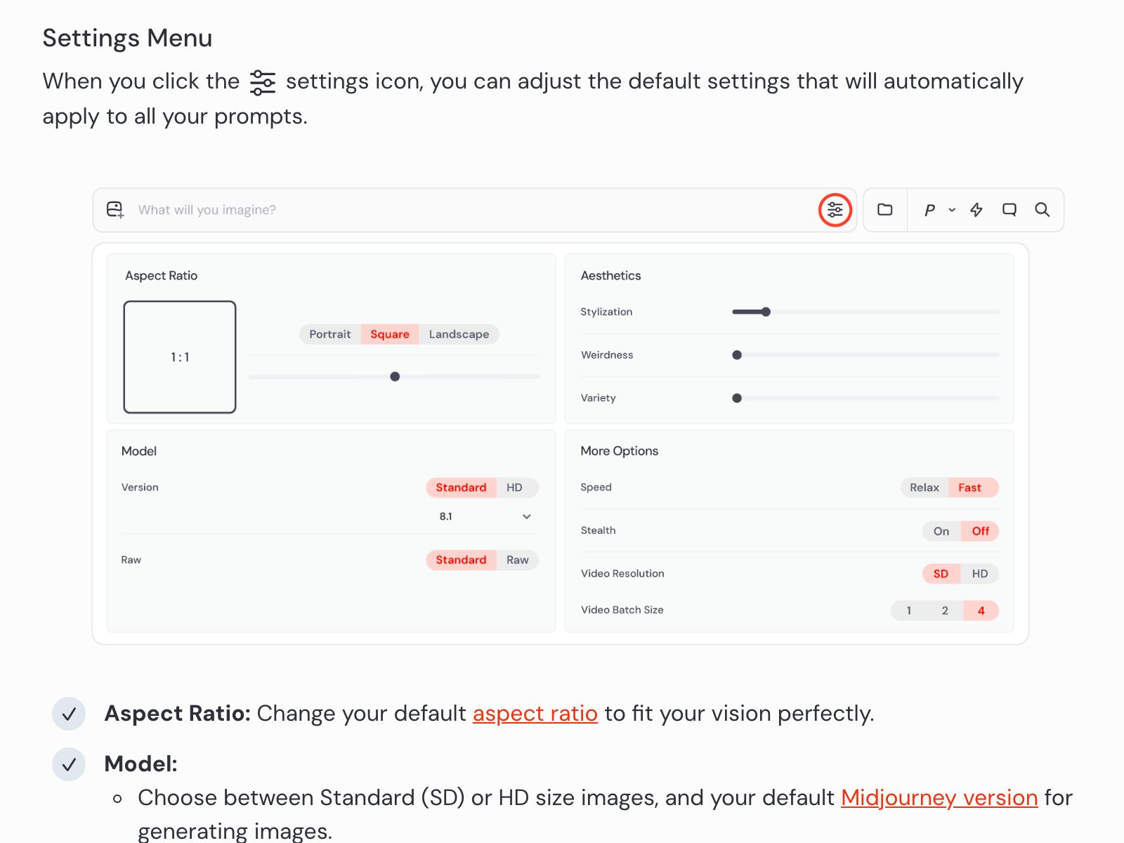 Midjourney Web — Property Panel pattern (from the vendor's site)