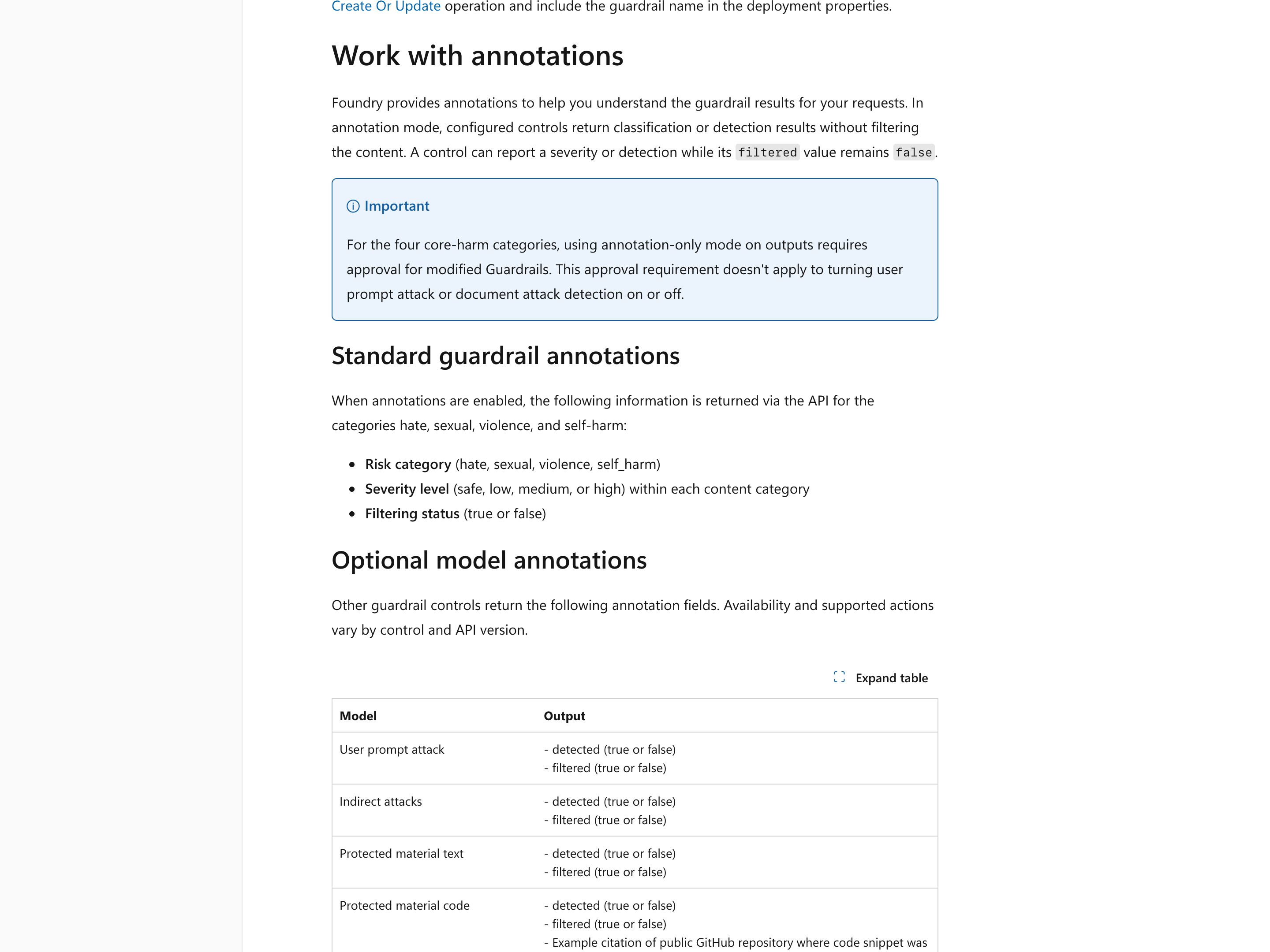 Azure OpenAI · Guardrail annotations — Refusal Receipt pattern (from the vendor's site)