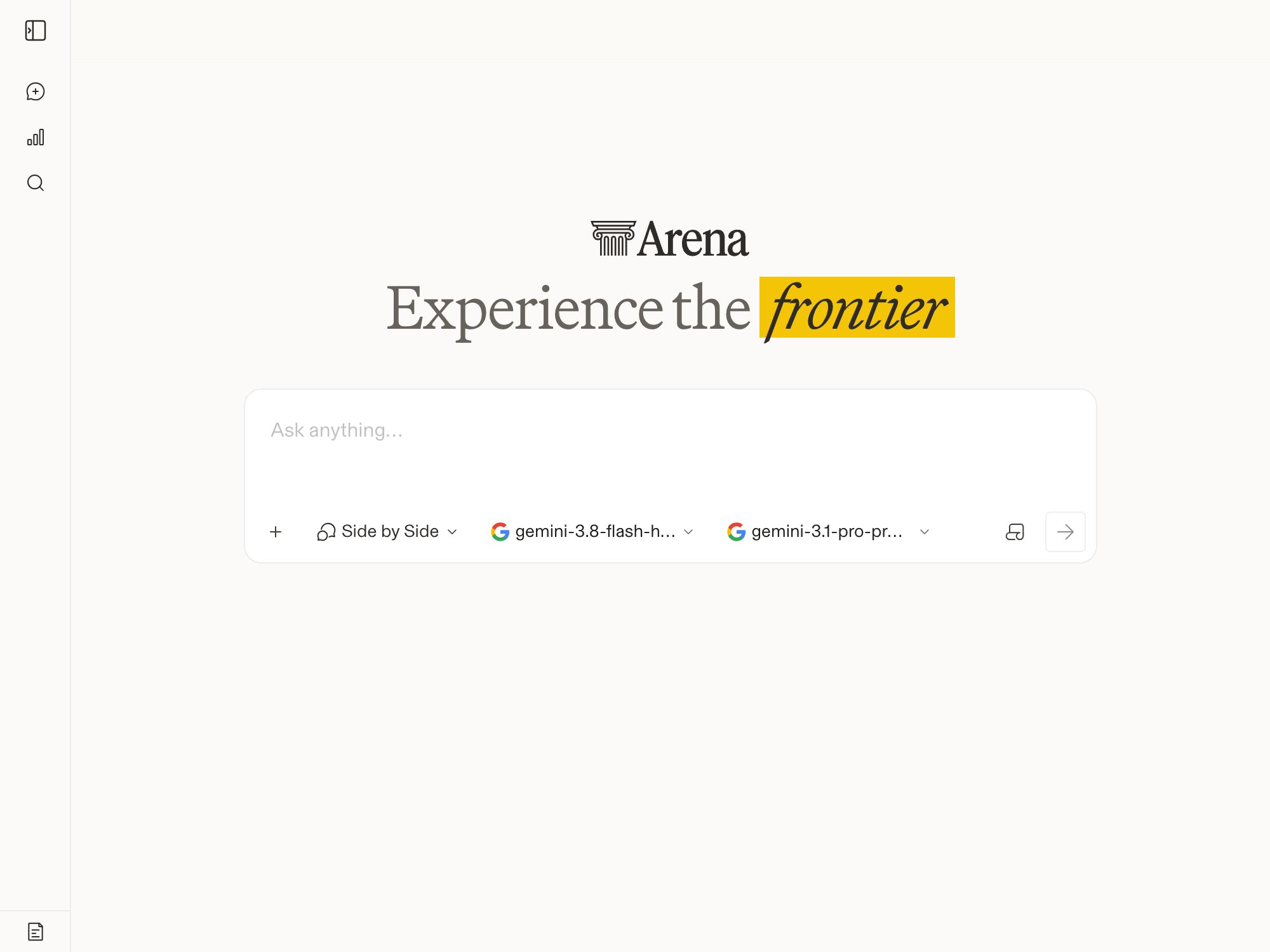 Arena · Side by Side — Second Opinion pattern