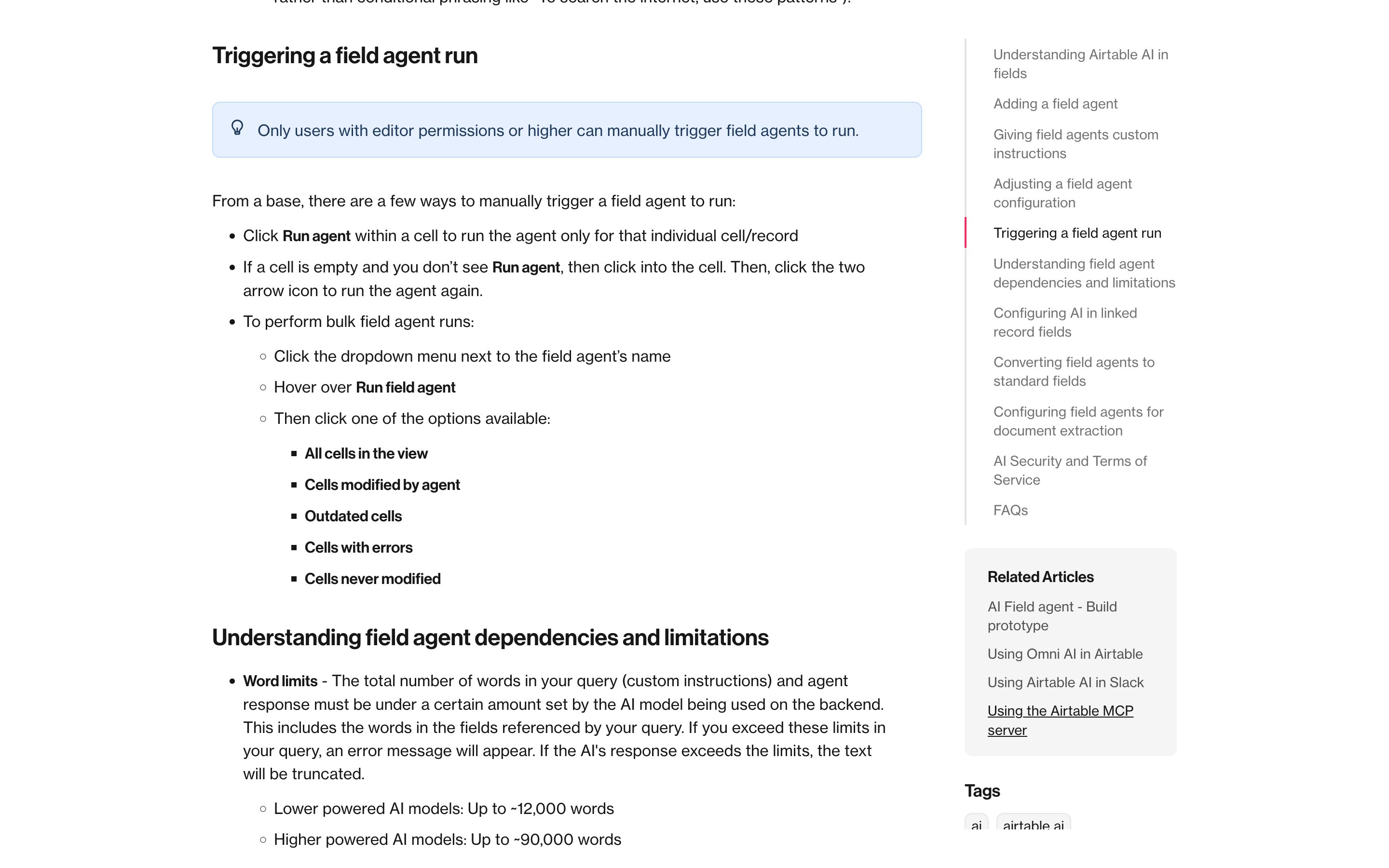 Airtable Field Agents — Semantic Grid pattern (from the vendor's site)