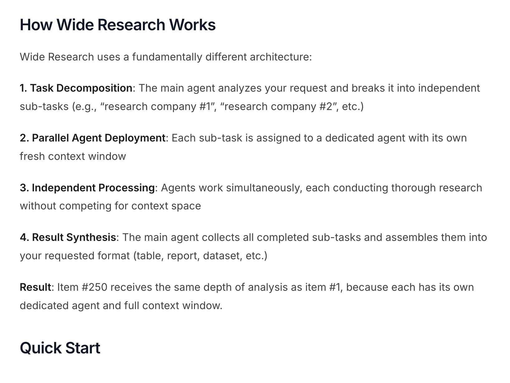 Manus Agent Mode — supervisor-worker pattern in use (from the vendor's site)