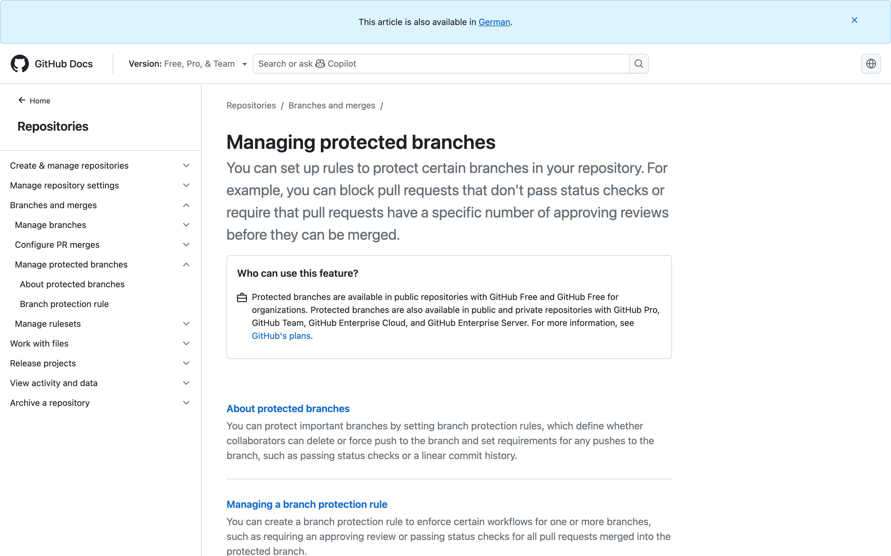 GitHub · Required status checks — verifiable-completion pattern in use (from the vendor's site)