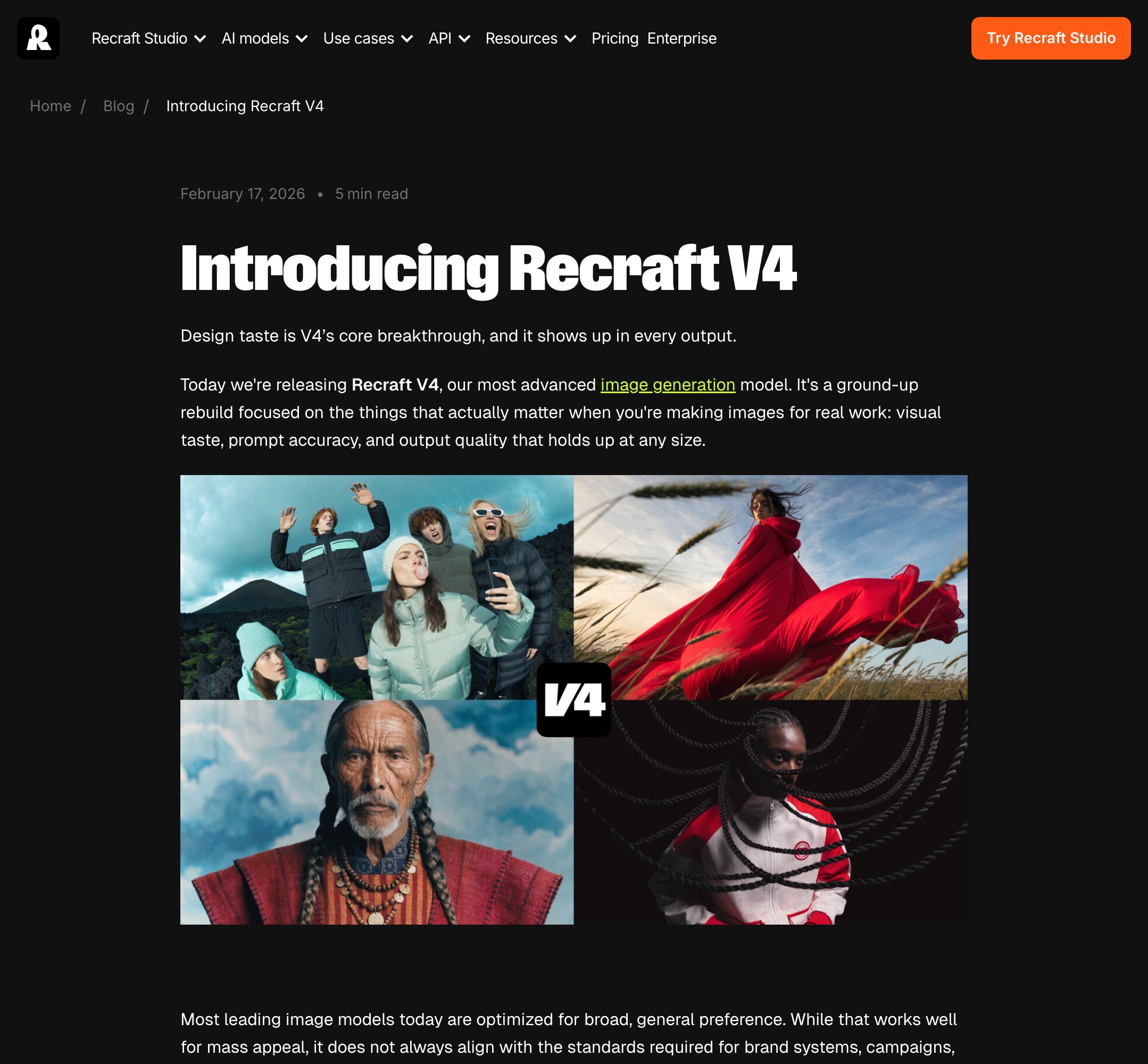 Recraft · Style Reference — Visual Intent Expression pattern (from the vendor's site)